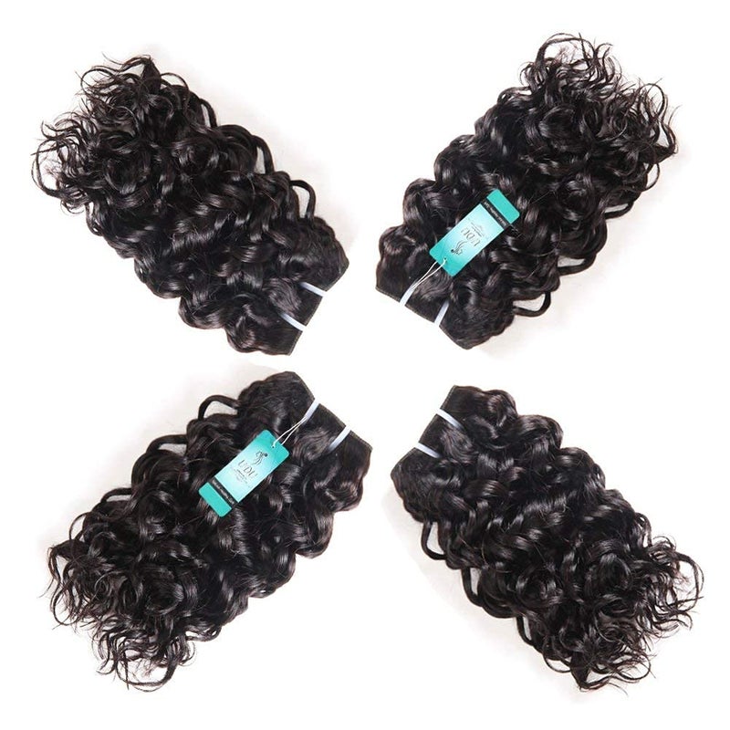 UDU Malaysian 50g 1B# Human Hair Extensions Remy Hair Bundles Short Curly Hair (8 inch without closure) - Image 5